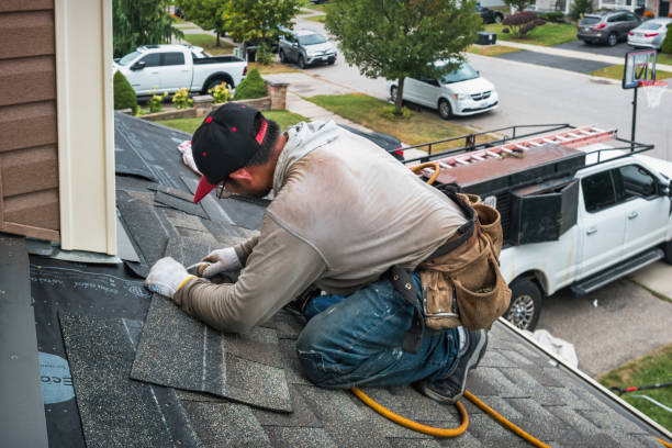 Professional Gutter Installation technician working in Atlanta, GA